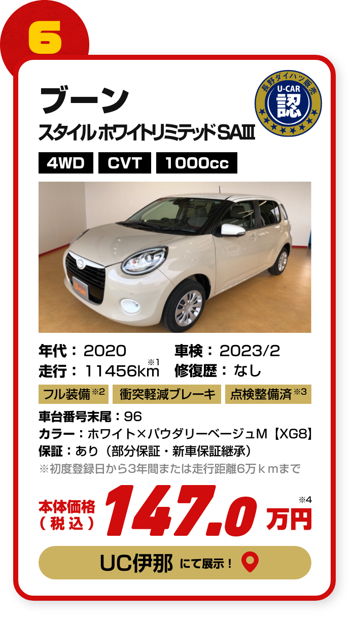 目玉車６台目の詳細